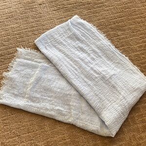 Light Blue Textured Scarf Shawl